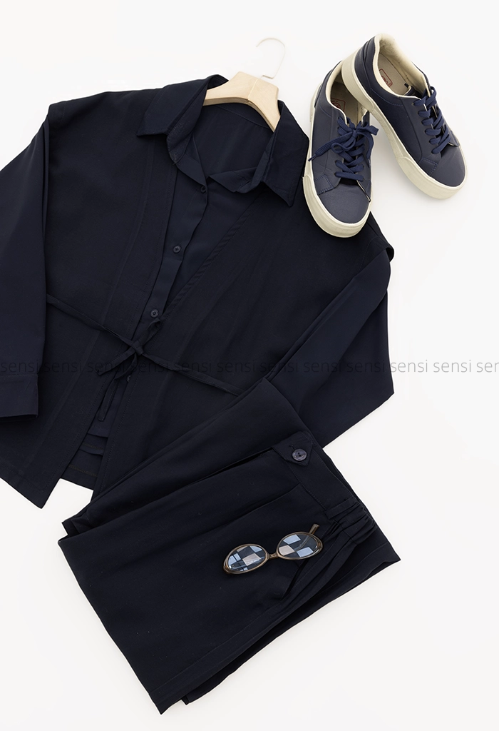 ست 3تیکه شومیز جلیقه شلوار کد1005378